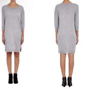 ATM Merino Wool Heather Gray Sweater Dress Size XS